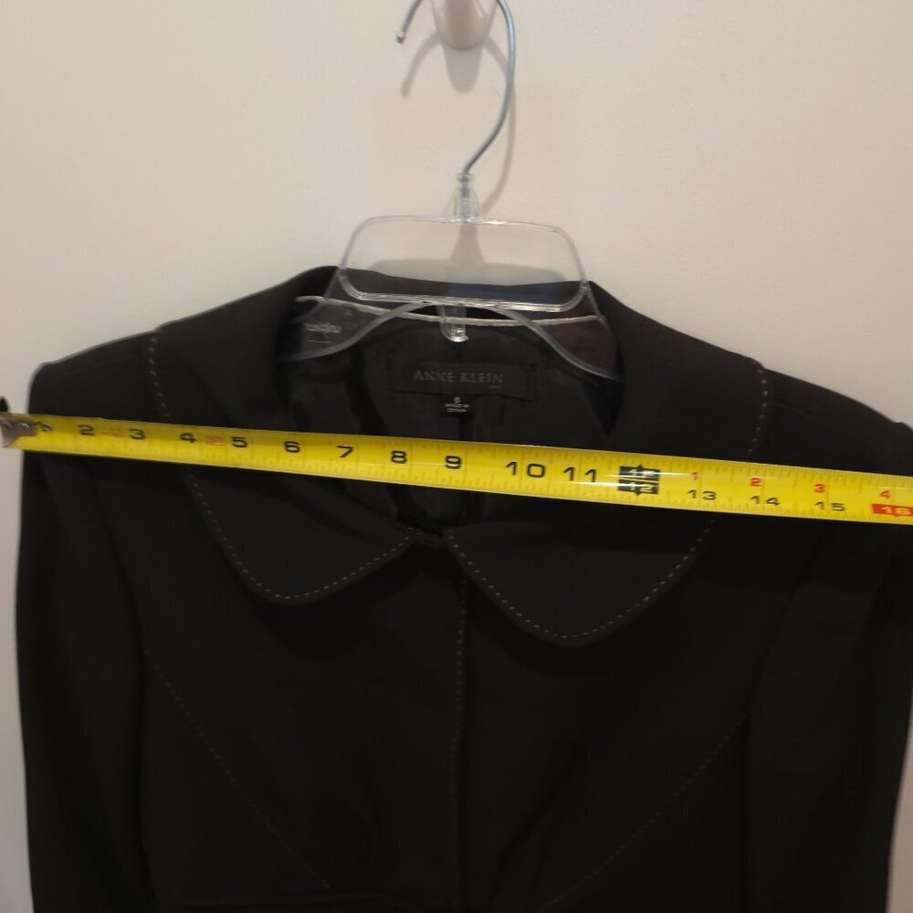 Anne Klein Black 2 Piece Suit Size 6 Coat & Skirt Fully Lined New with Tags - Picture 9 of 16